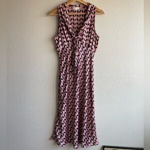 Vintage 1990s retro 100% silk Devan dress